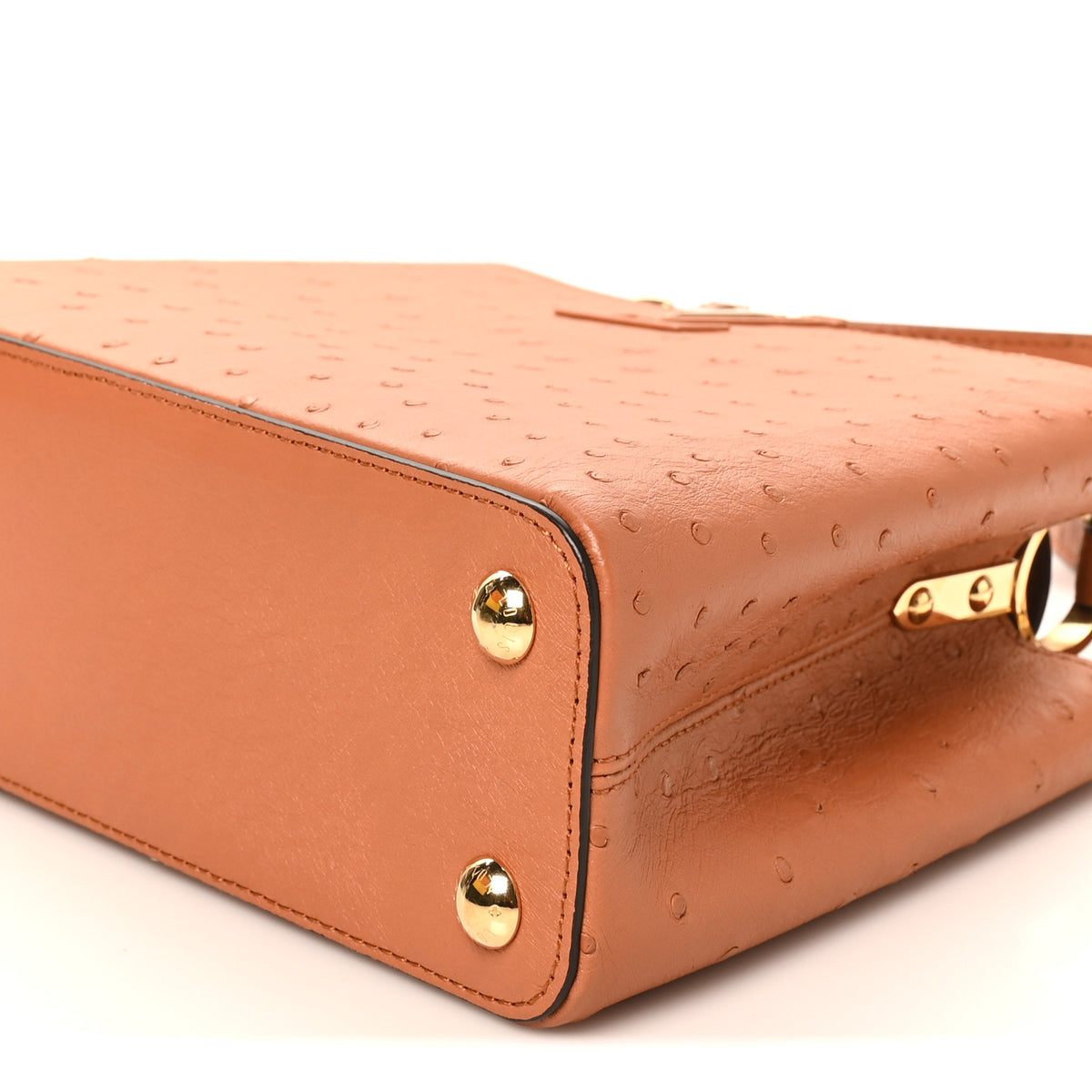 Ostrich Capucines BB Cognac