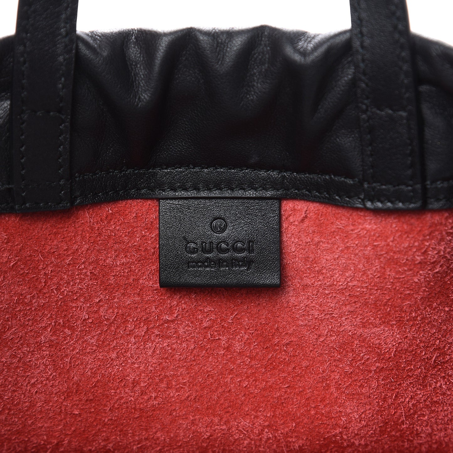 Calfskin Coco Capitan Logo Drawstring Backpack Hibiscus Red