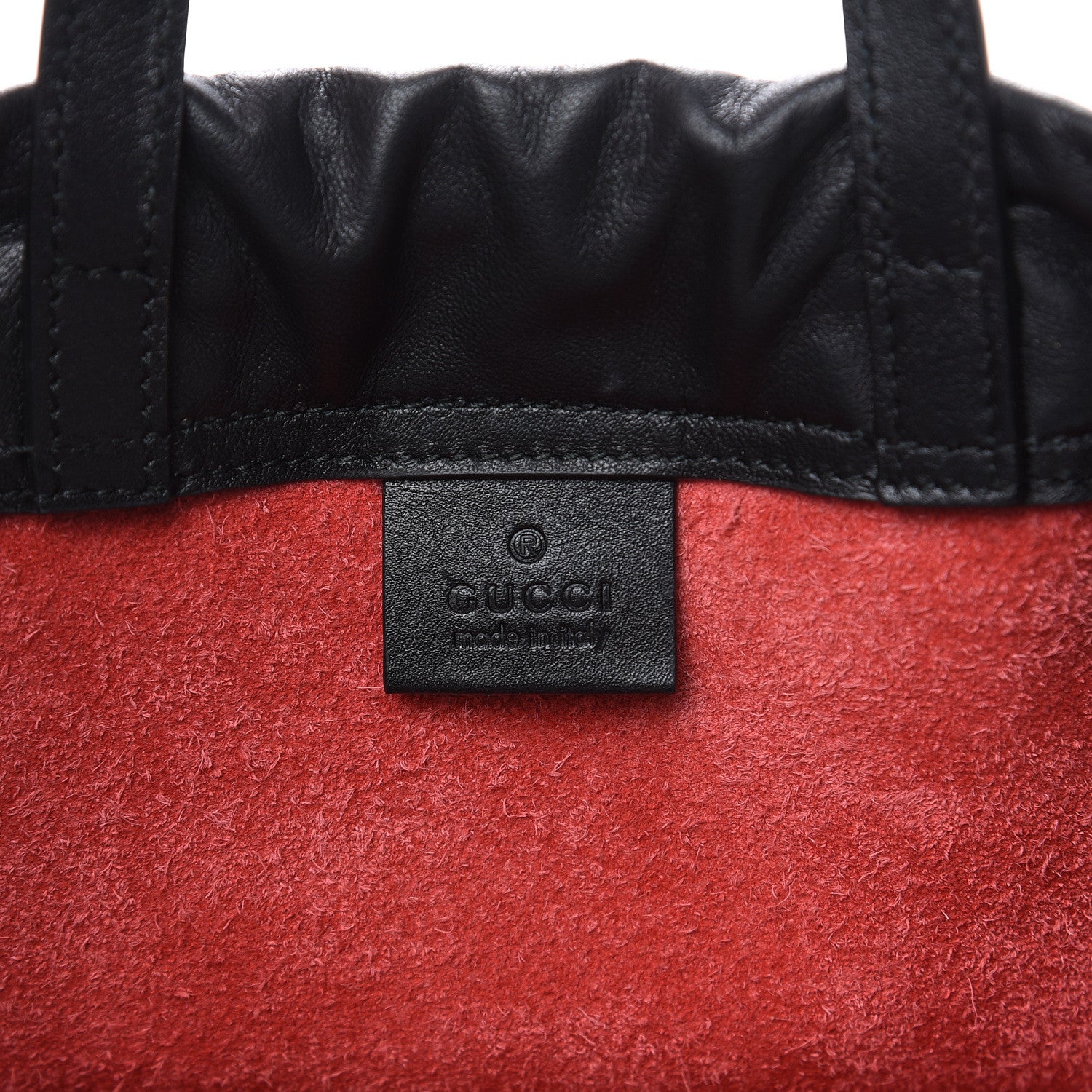 Gucci Calfskin Coco Capitan Logo Drawstring Backpack Hibiscus Red 6 of 9