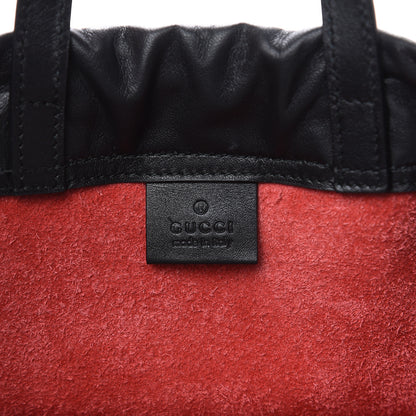 Gucci Calfskin Coco Capitan Logo Drawstring Backpack Hibiscus Red 6 of 9