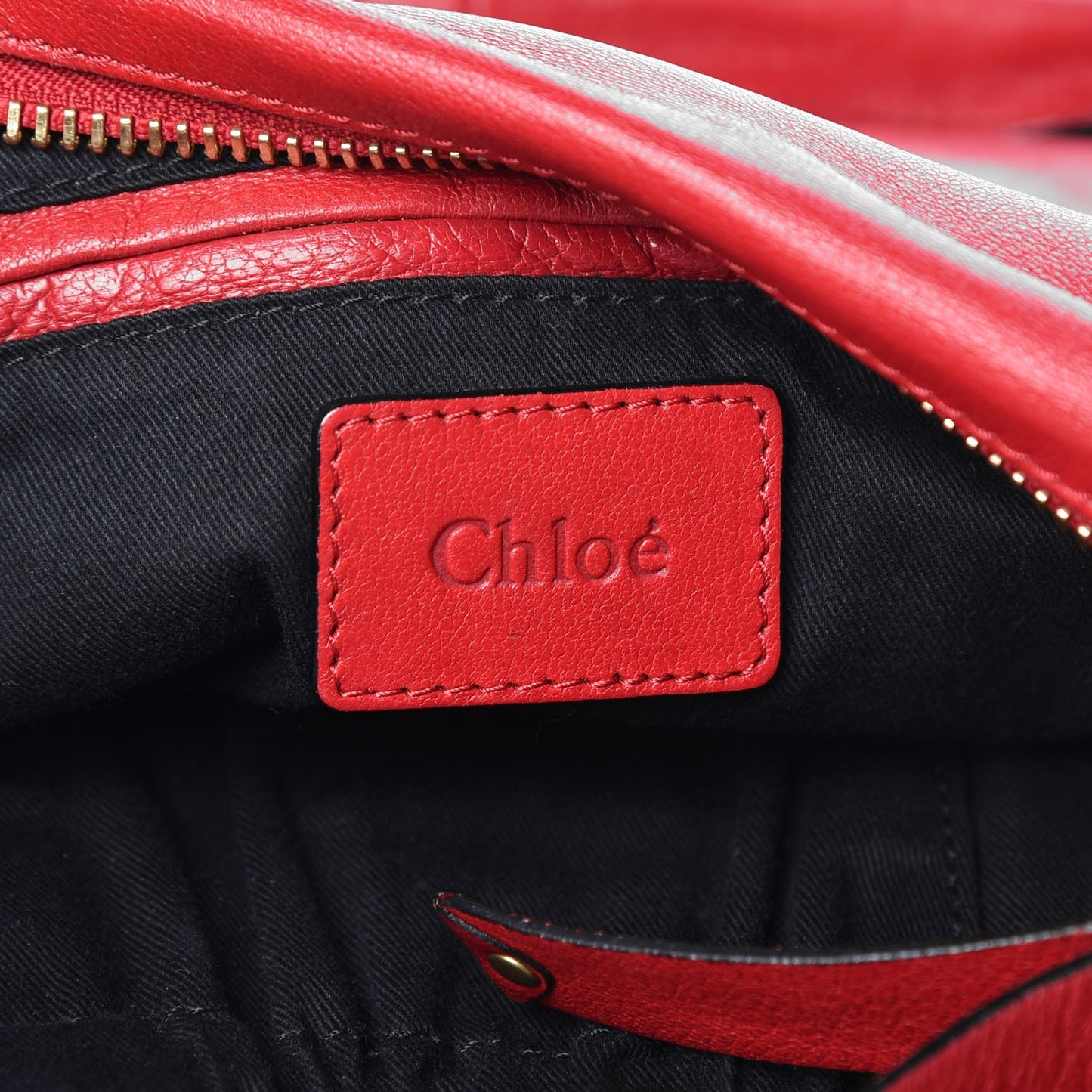 Calfskin Embroidered Medium Marcie Satchel Red