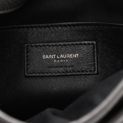 Saint Laurent Crinkled Calfskin Matelasse Monogram Baby Niki Chain Satchel Storm 7 of 11