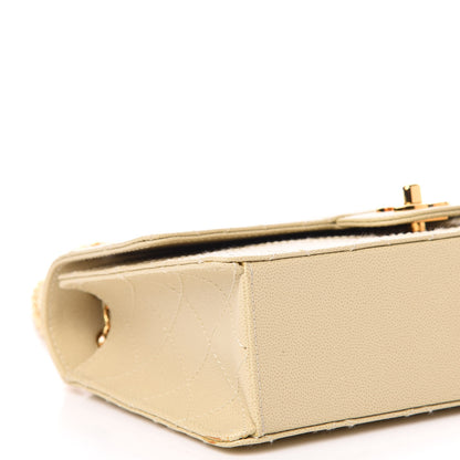Chanel Caviar Stitch Medium Single Flap Beige Clair 9 of 15