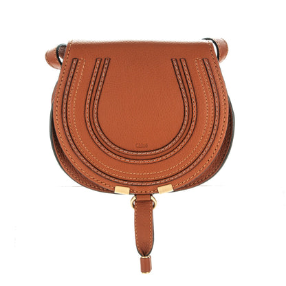Chloe Calfskin Mini Marcie Round Crossbody Bag Tan 1 of 6