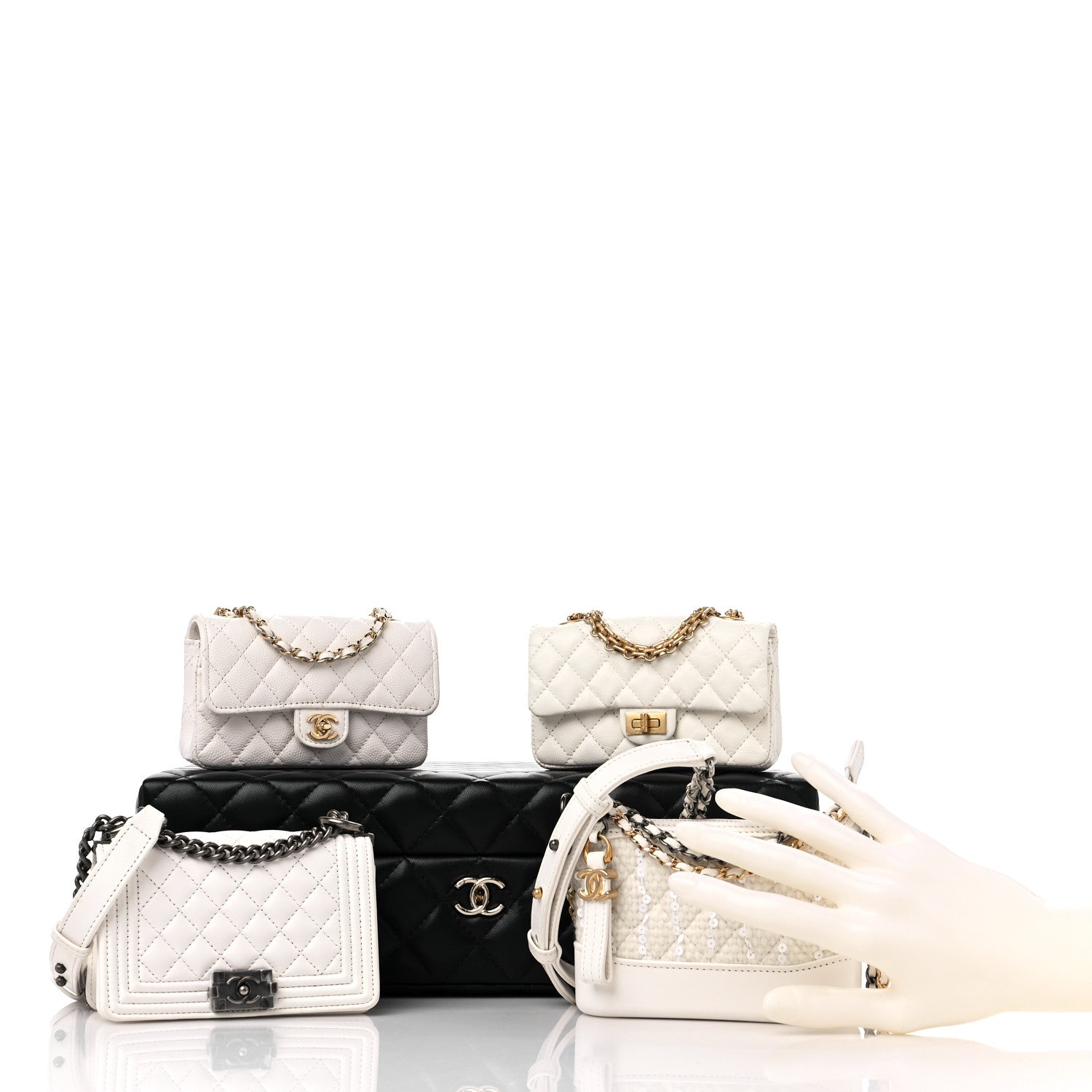 Chanel Lambskin Calfskin Tweed Success Story Set of 4 Minis Bags White 3 of 44