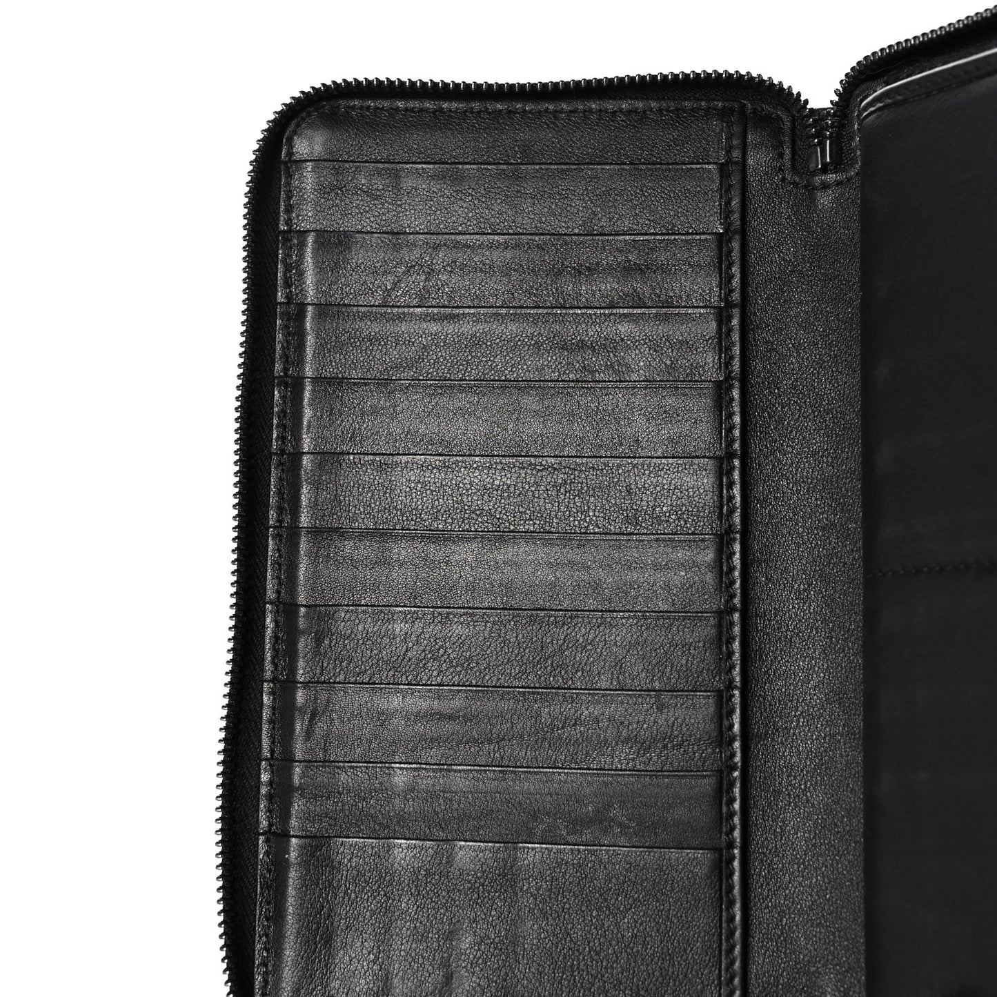 Guccissima Signature Zip Around Organizer Wallet Black