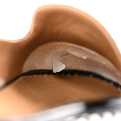 Christian Louboutin Patent Calfskin Reflective Tresse Nanou Ivy Orlato Espadrilles 39 White Black Grey 10 of 12