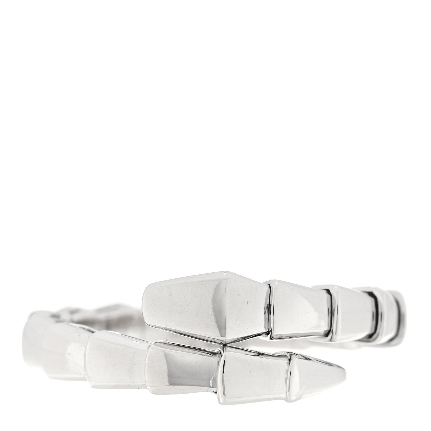 Bulgari 18K White Gold Serpenti Viper Ring L 1 of 4