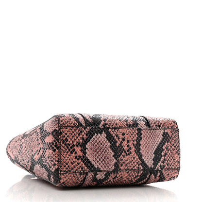 MCM Snakeskin Embossed Mini Toni Shopper Tote Blush Pink 4 of 13