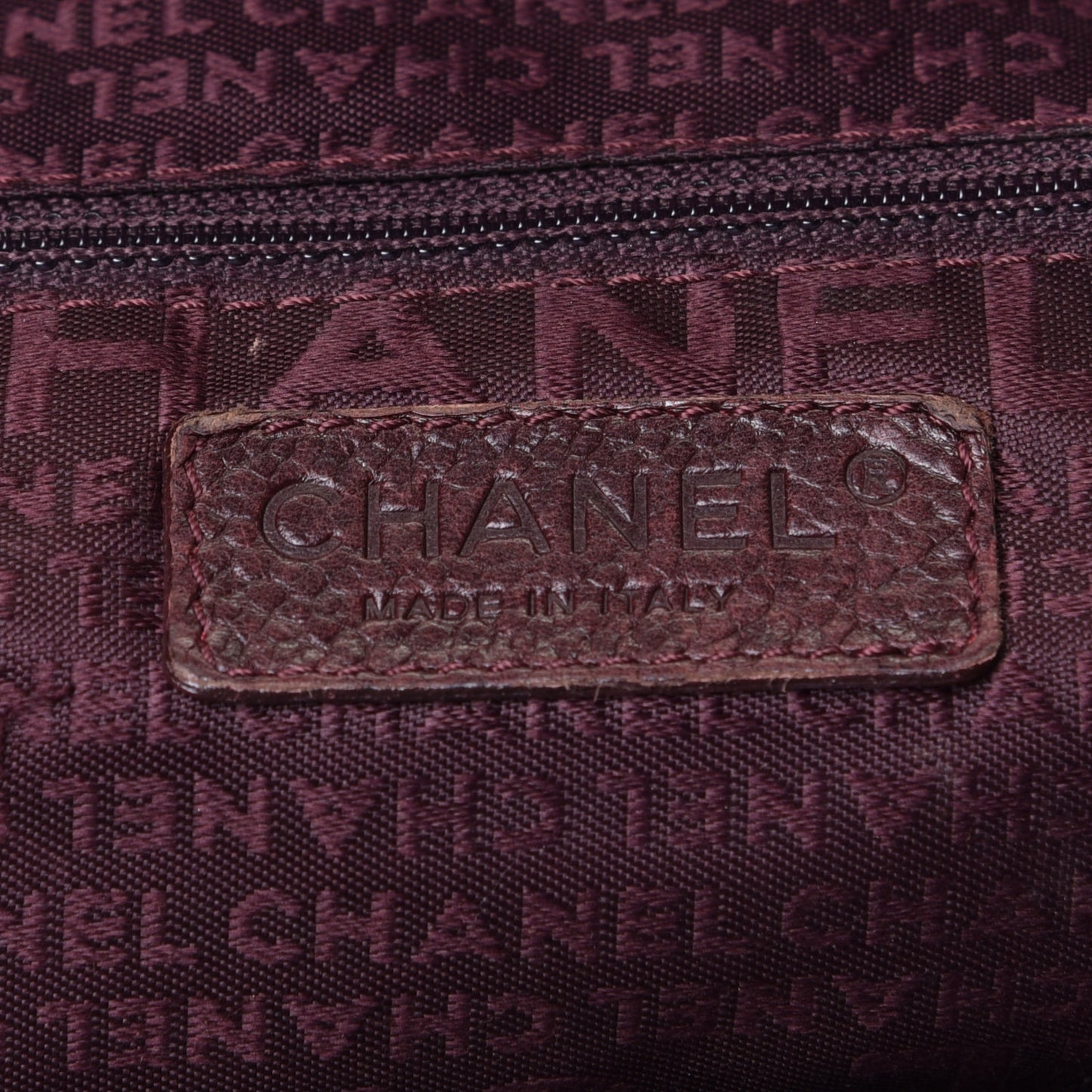 Caviar Square Stitched Tote Dark Brown