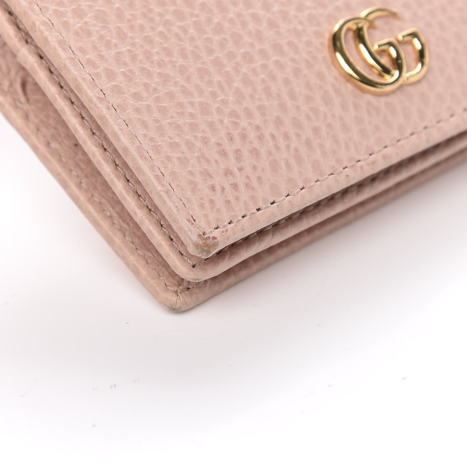 Gucci Dollar Calfskin GG Marmont Card Case Perfect Pink 8 of 9