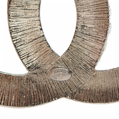 Chanel Baguette Crystal CC Brooch Silver 4 of 4