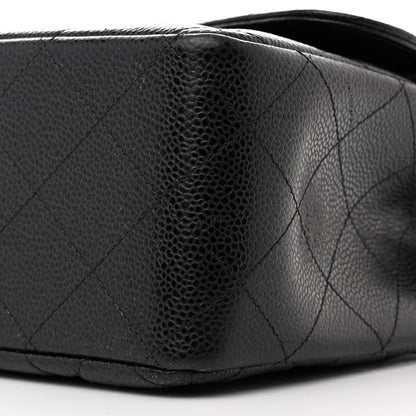 Chanel Caviar Quilted Jumbo Double Flap Black 10 of 11
