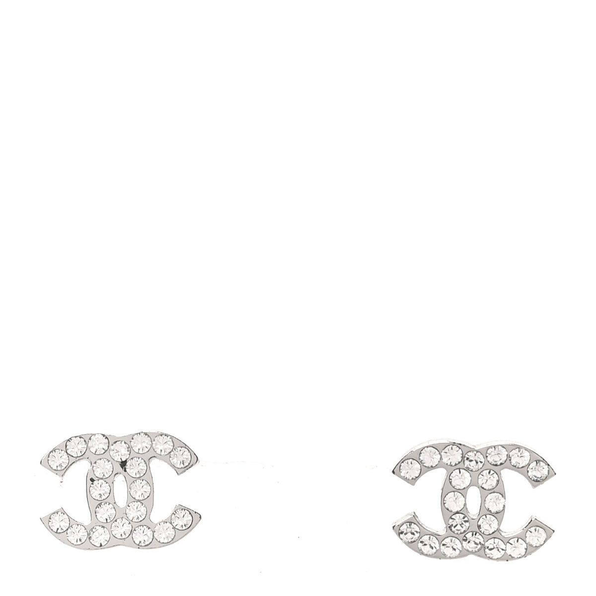 Crystal CC Earrings Silver