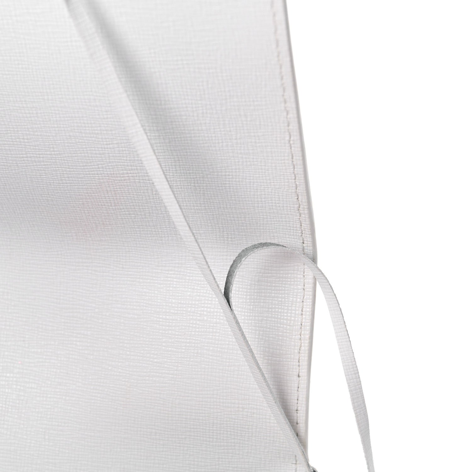 Off-White Saffiano Striped Mini Diag Binder Clip Bag White Black 12 of 12