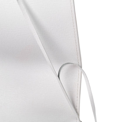 Off-White Saffiano Striped Mini Diag Binder Clip Bag White Black 12 of 12