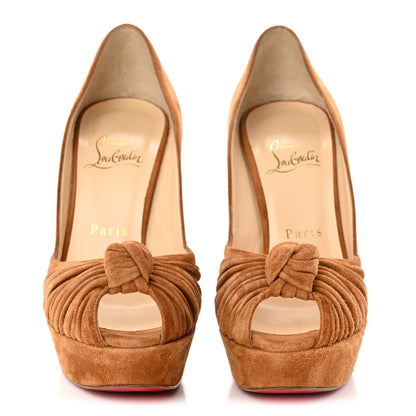 Christian Louboutin Suede Greissimo 140 Pumps 37.5 Camel 2 of 16