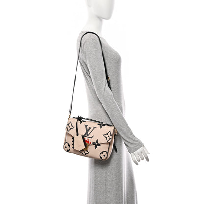 Louis Vuitton Empreinte Monogram Giant Crafty Pochette Metis Creme Black 2 of 10