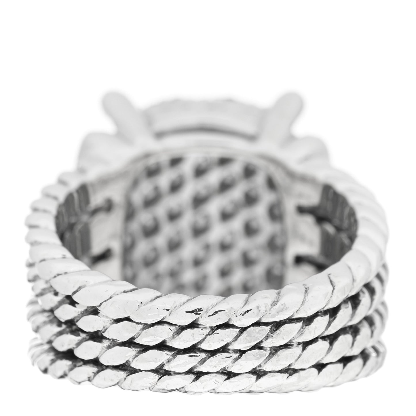 Sterling Silver Diamond 16mm Wheaton Ring 51 5.75