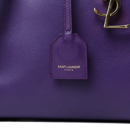 Saint Laurent Calfskin Monogram Baby Cabas Purple 10 of 16