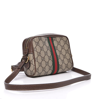 Gucci GG Supreme Monogram Web Mini Ophidia Shoulder Bag Brown 3 of 9