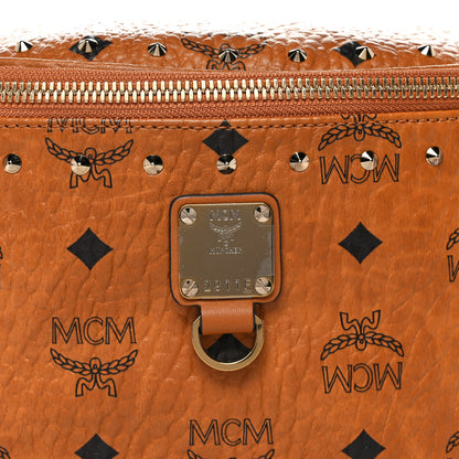 MCM Visetos Medium Studded Fursten Belt Bag Cognac 7 of 9