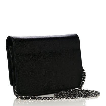 Chanel Caviar Timeless CC Wallet On Chain WOC Black 3 of 10