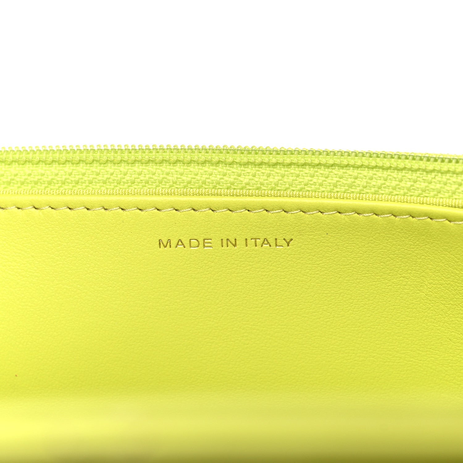 Chanel Shiny Lambskin Quilted Chanel 19 Wallet On Chain WOC Neon Yellow 7 of 12