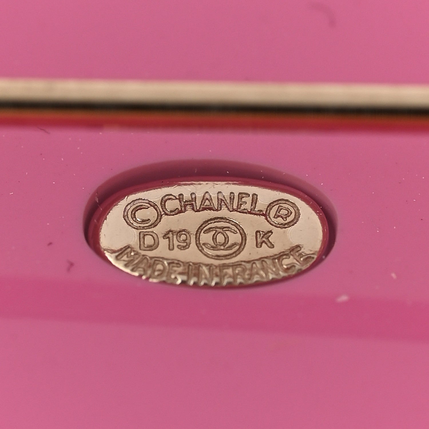 Chanel Resin Glitter Brooch Gold Pink Black Green 3 of 4