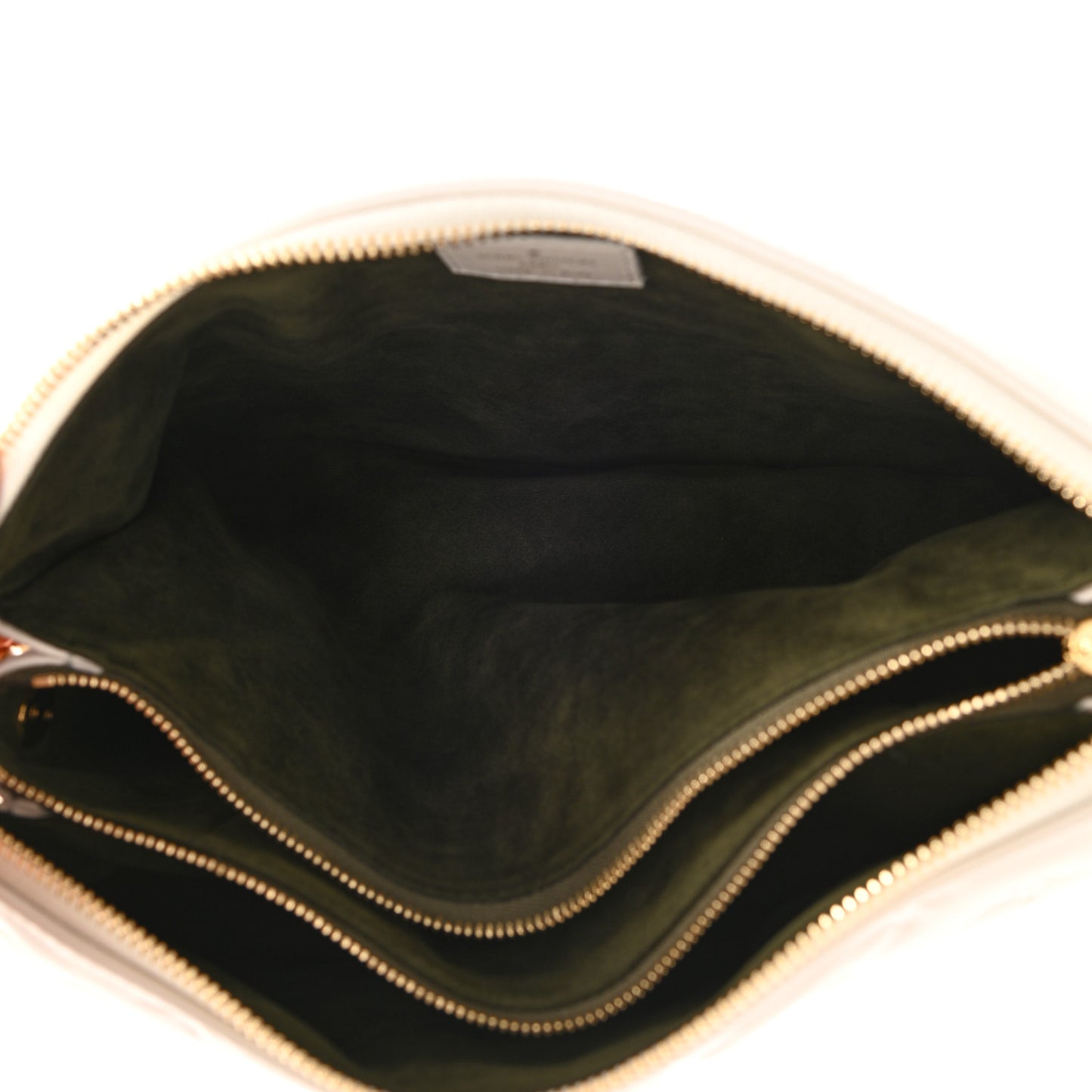 Lambskin Embossed Monogram Coussin PM Cream