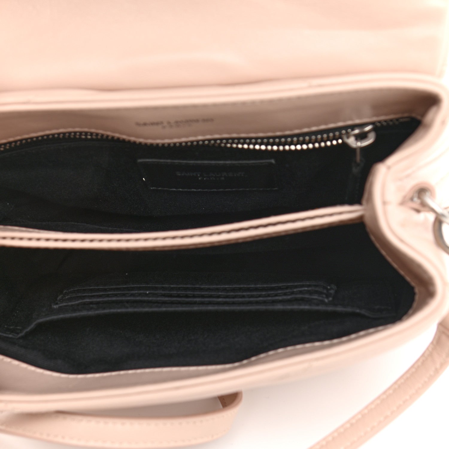 Saint Laurent Calfskin Y Quilted Monogram Toy Loulou Crossbody Bag Marble Pink 4 of 9