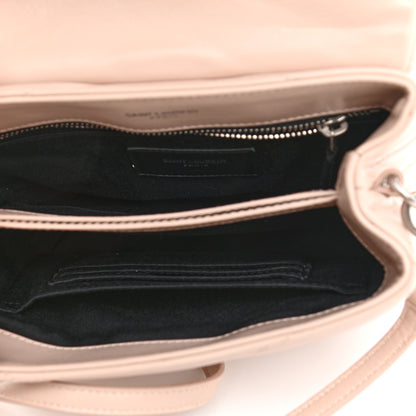 Saint Laurent Calfskin Y Quilted Monogram Toy Loulou Crossbody Bag Marble Pink 4 of 9