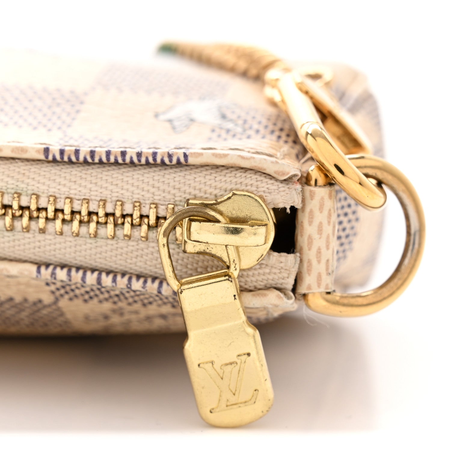 Louis Vuitton Damier Azur 2015 Christmas Animation Mini Pochette