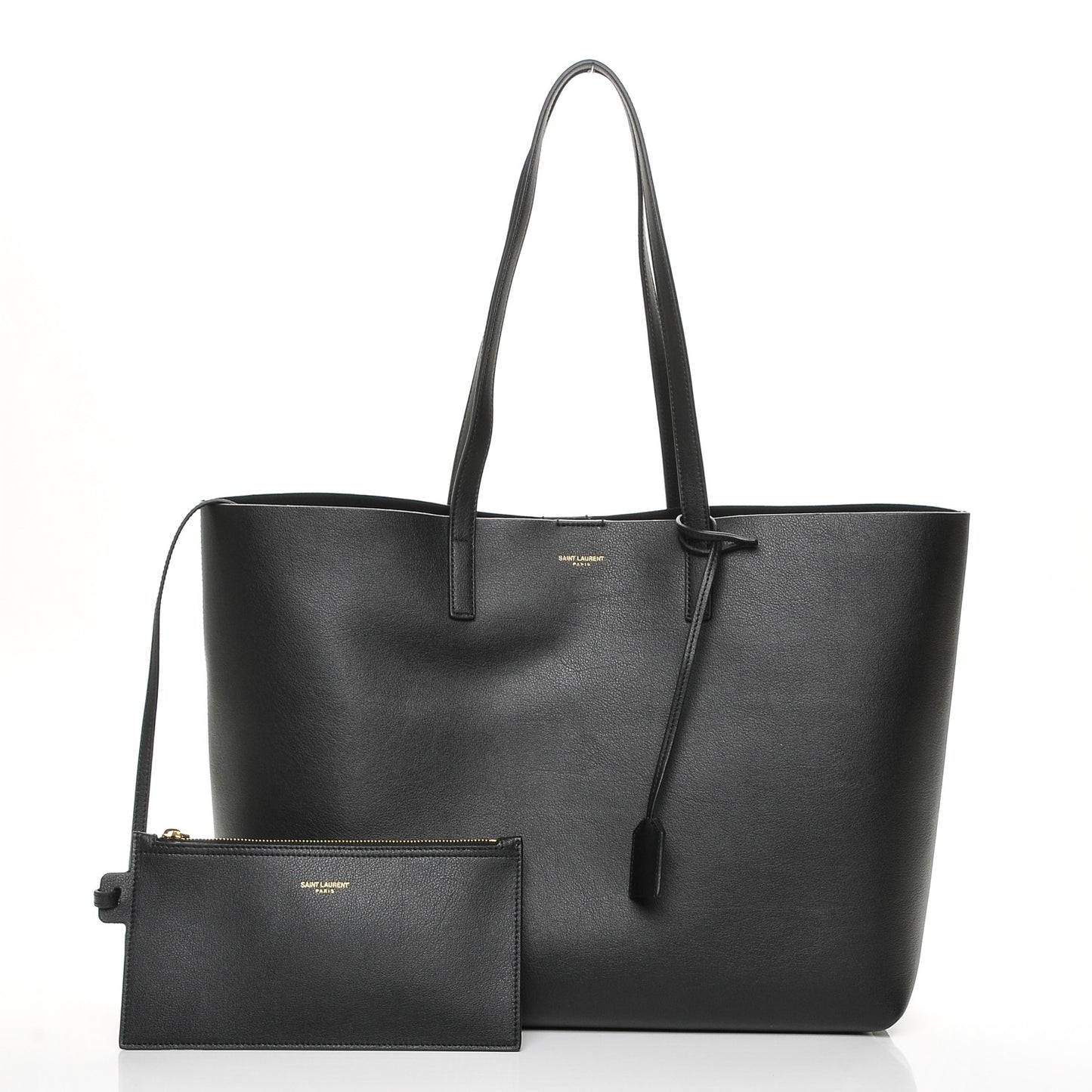 Calfskin Large Shopping Tote Black