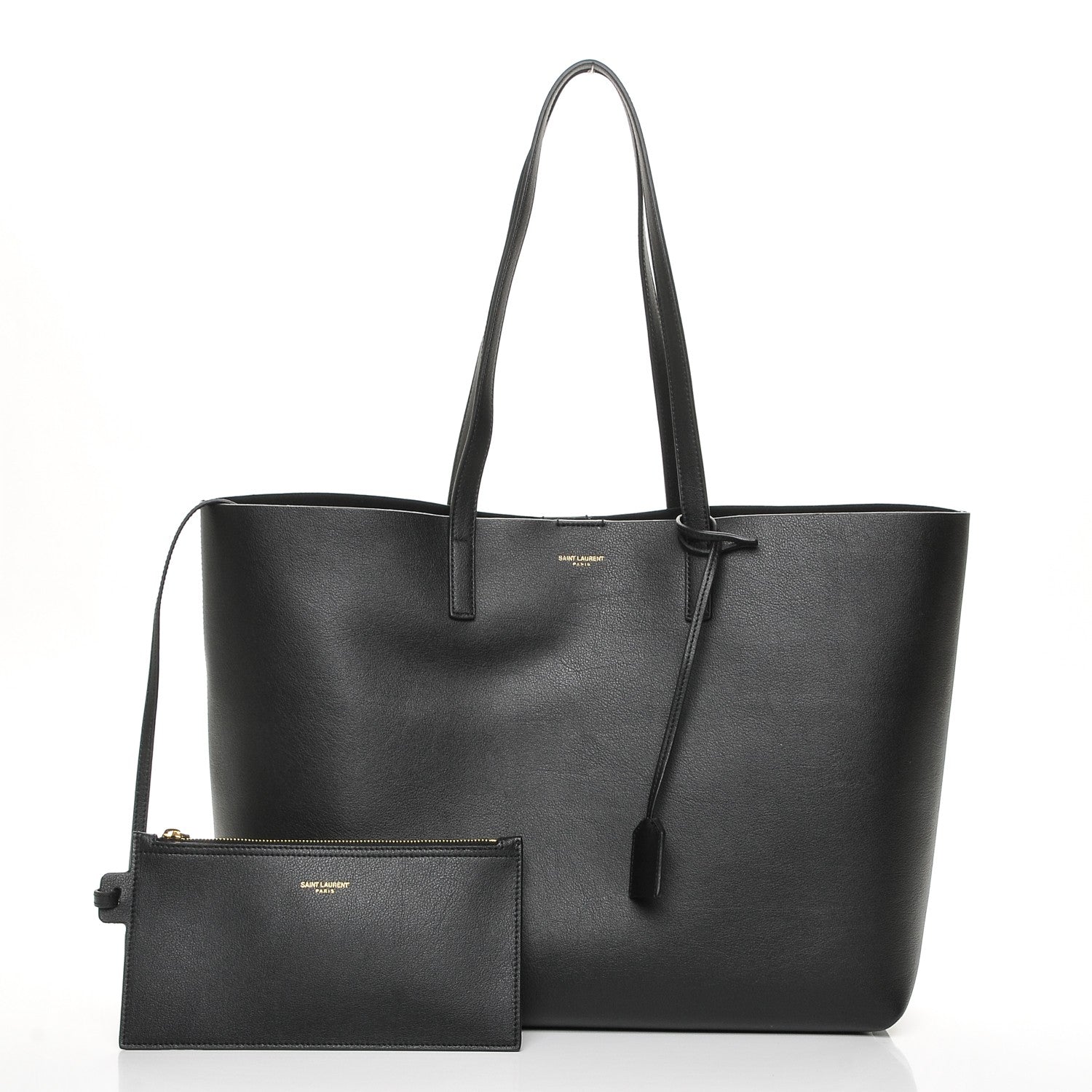 Saint Laurent Calfskin Large Shopping Tote Black 3 of 7
