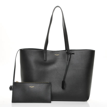Saint Laurent Calfskin Large Shopping Tote Black 3 of 7