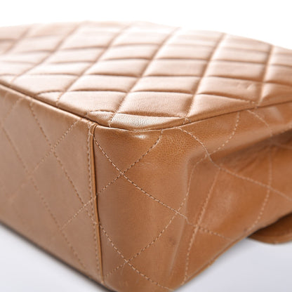 Chanel Lambskin Tortoise Chain Square Flap Camel 13 of 22