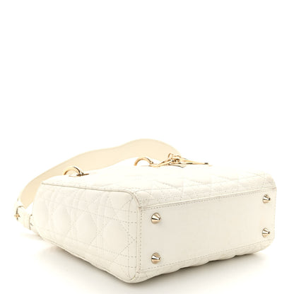 Christian Dior Lambskin Cannage Small My ABCDior Lady Dior White 4 of 11