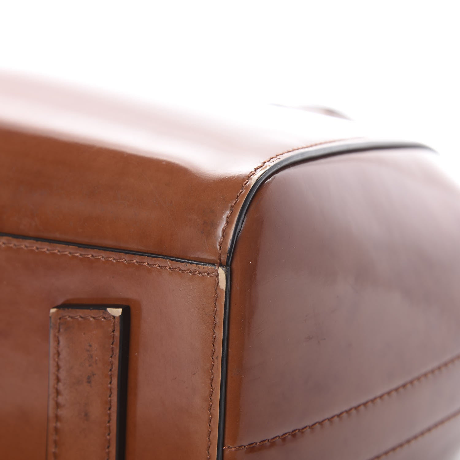 Givenchy Patent Calfskin Small Antigona Brown 9 of 15