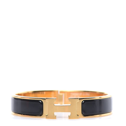 Hermes Enamel Narrow Clic Clac H Bracelet PM Black 1 of 6