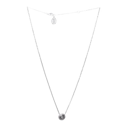 Cartier 18K White Gold Diamond D'Amour Pave Pendant Necklace 3 of 9