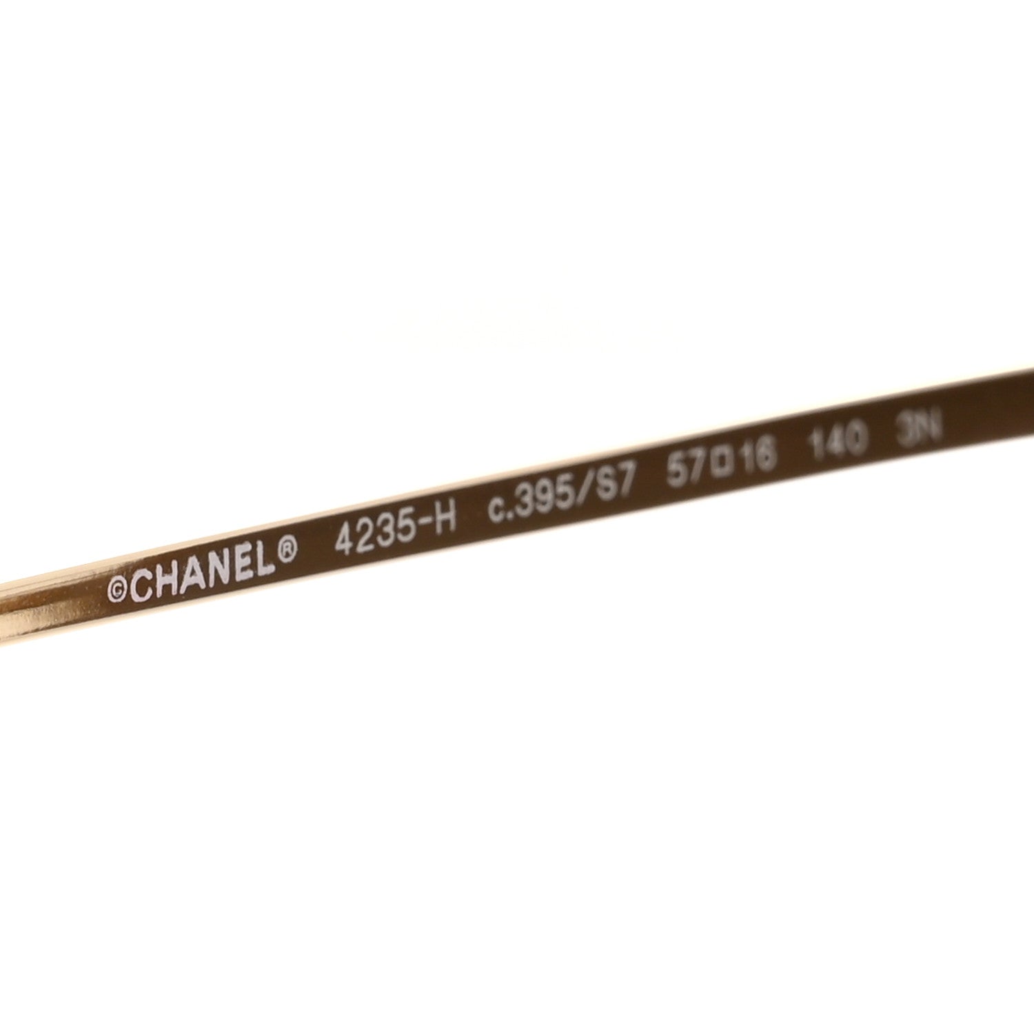 Chanel Metal Square Frame Pearl Sunglasses 4235-H Tortoise 5 of 7