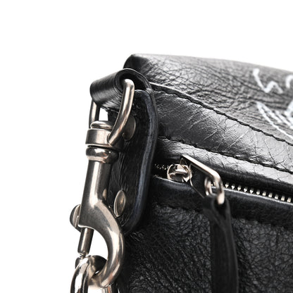 Balenciaga Agneau Arena Graffiti All Over XS Souvenir Belt Bag Black White 11 of 12