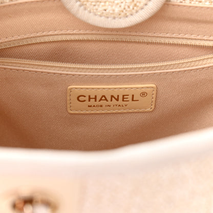 Chanel Lurex Boucle Mini Deauville Tote White 6 of 10