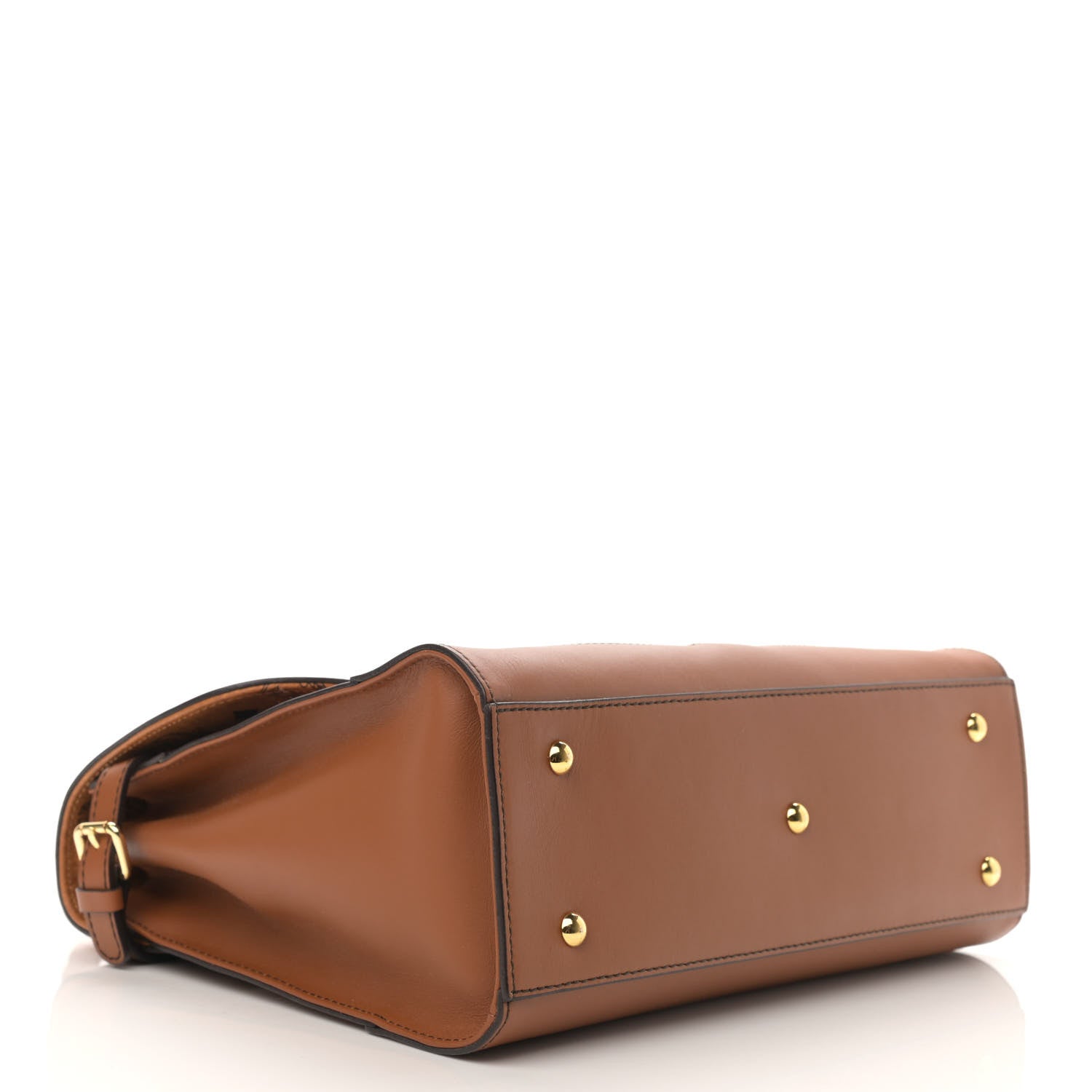 MCM Visetos Top Handle Satchel Cognac 4 of 11