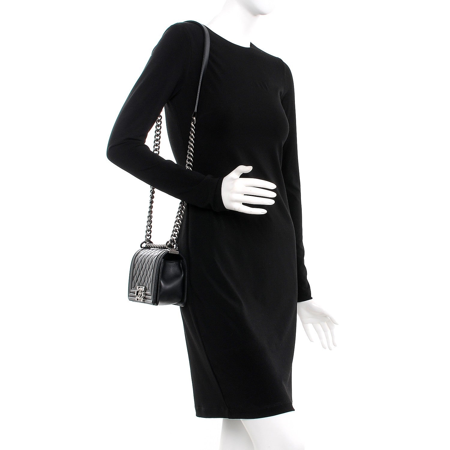 Chanel Calfskin Quilted Small Boy Flap Black 2 of 7