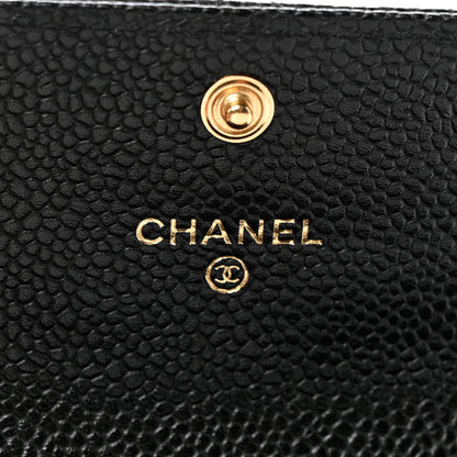 Chanel Caviar Quilted Flap Card Holder Black 7 of 8