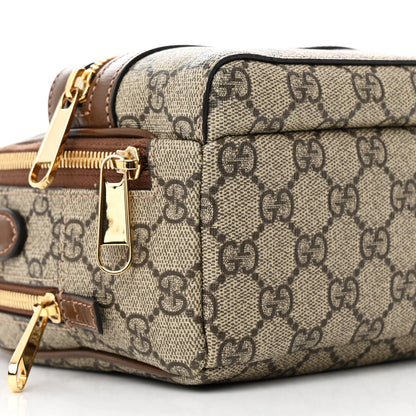 Gucci GG Supreme Monogram Azalea Calfskin Retro Interlocking G Multi-Function Bag Beige Ebony Brown Sugar 10 of 11