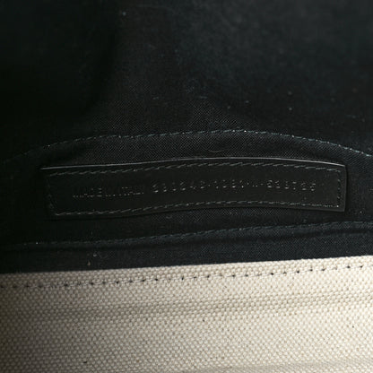Balenciaga Cotton Canvas Calfskin Navy Cabas XS Natural Black 8 of 11