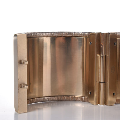 Chanel Metallic Lambskin CC Cuff Gold 5 of 6